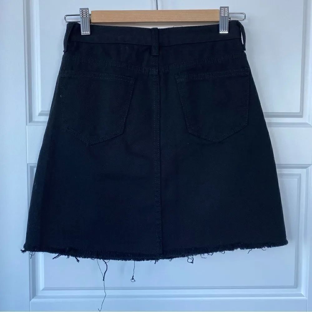 BLACK JEAN SKIRT - Picture 6 of 9